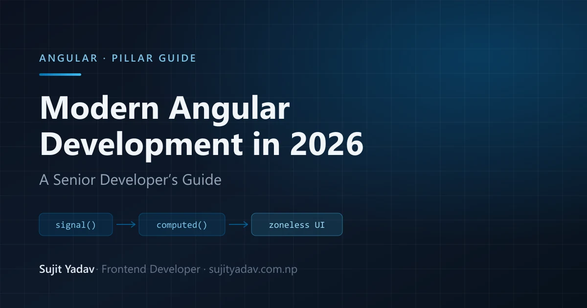 Modern Angular Development in 2026: A Senior Developer's Guide